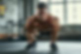 Un athlète bien tonifié réalisant un squat bulgare, mise en lumière des muscles sollicités, haute résolution, finition matte.