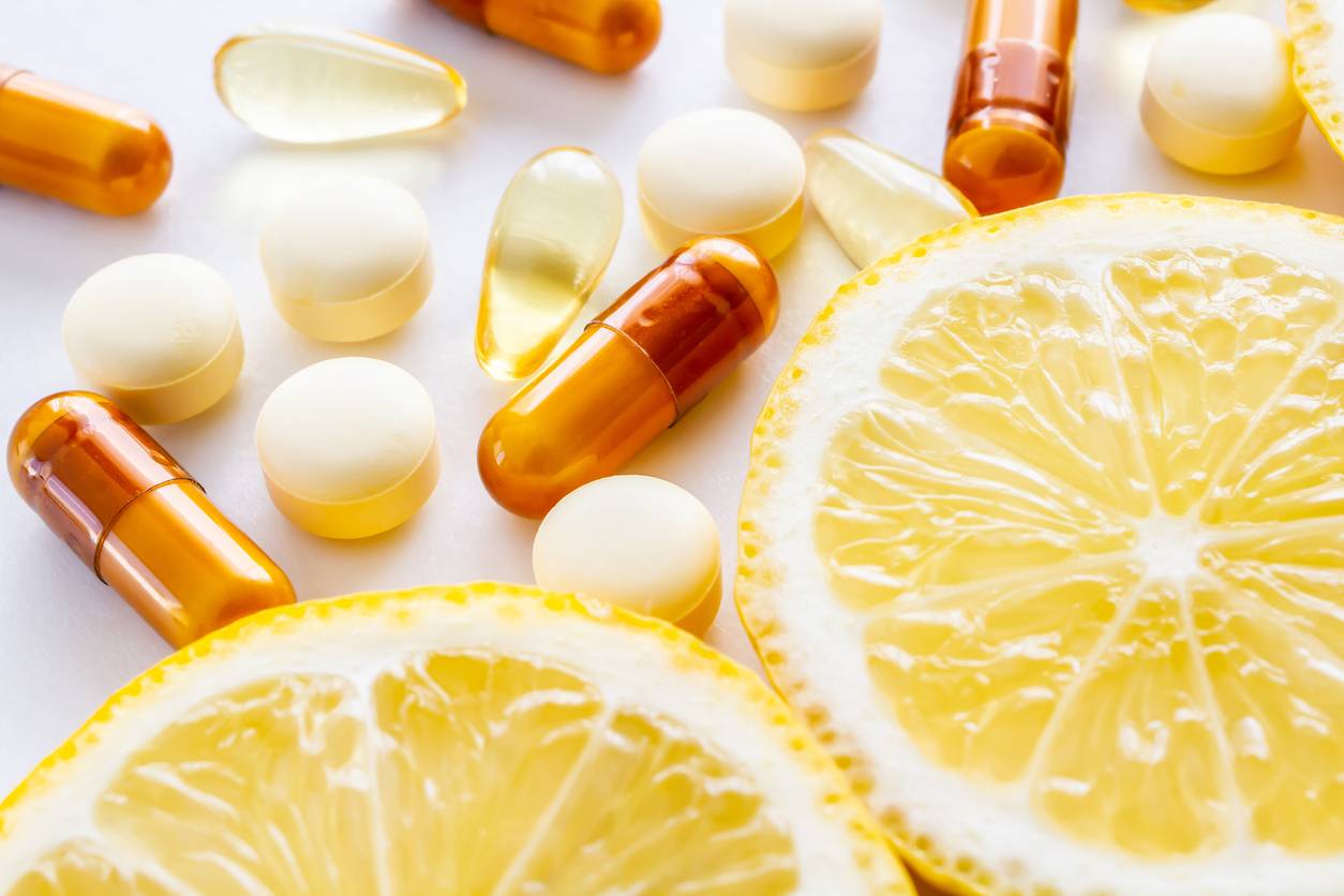 Gélules de vitamine C compléments