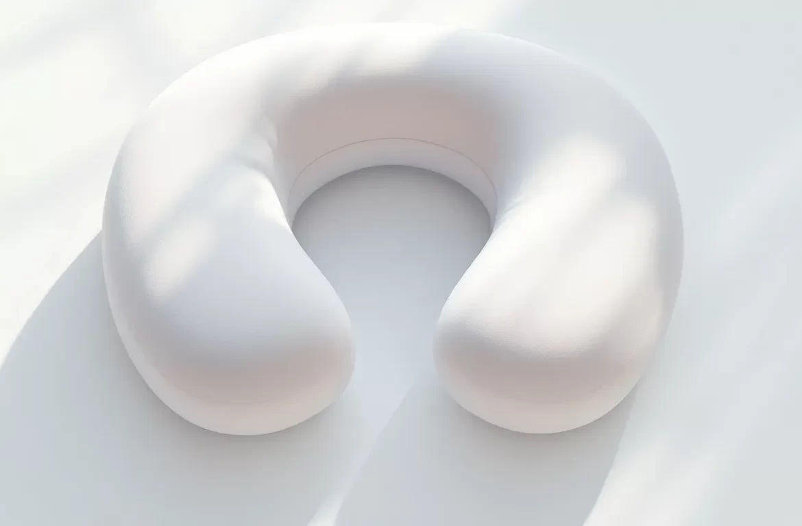 Coussin cervical accompagnant un document de sécurité sociale.