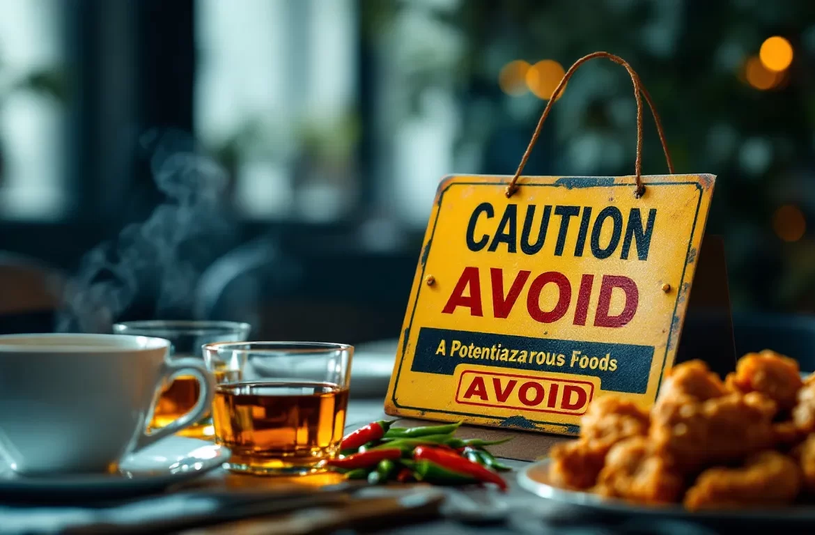 Avertissement concernant des règles de sécurité posé sur une table dressée pour le dîner.